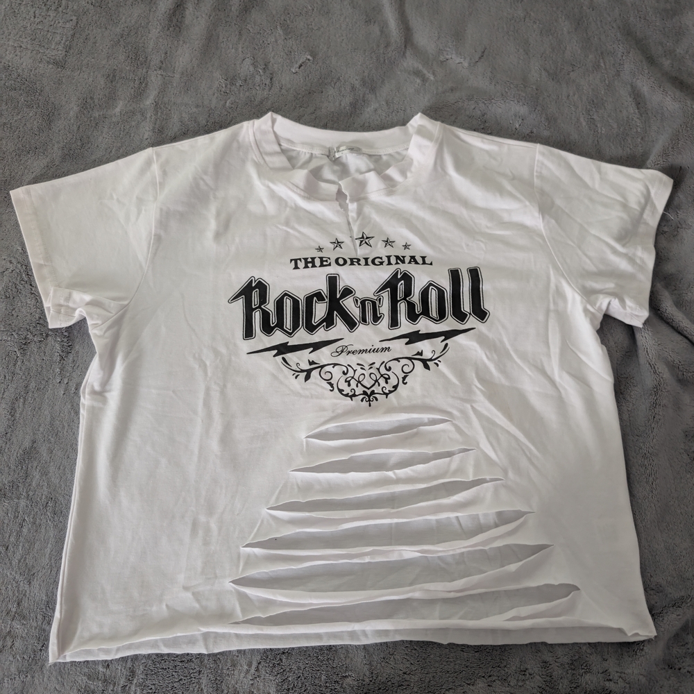 Jasmine White Rock 'n' Roll Tee